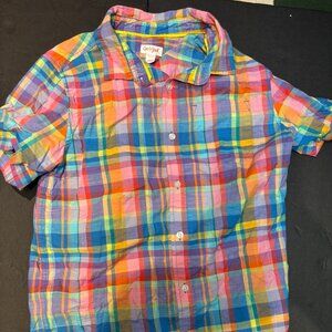 Cat & Jack Boys’ Plaid Button-Up Shirt – Multi-Colored, Dress/Casual XL
